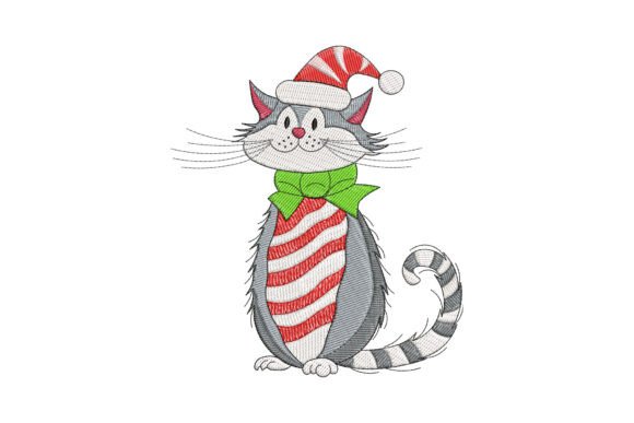 A Designer's Review: Funny Cat Christmas Embroidery for Holiday Products
