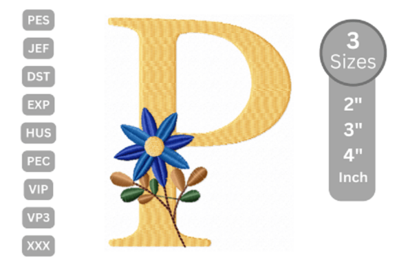 A Designer's Review of the Botanical Flower Letter - P