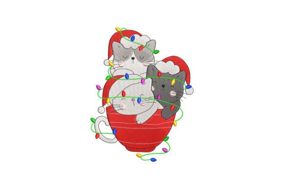 A Designer's Take on 'Cute Cats Christmas' for Boutique Apparel