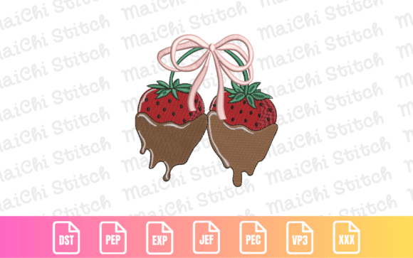 A Sweet Review of the Chocolate Strawberry Bow Embroidery Design