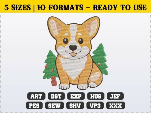 Cute Christmas Corgi Puppy: A Craft Fair Standout