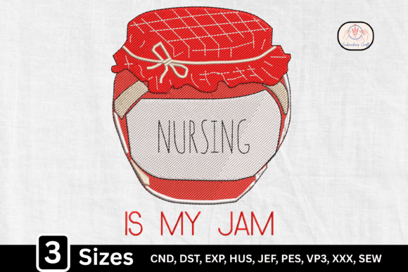 Evaluating a Cute Nursing Jam Jar Embroidery File