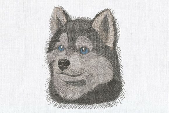 Realistic Husky Puppy Embroidery Design Review