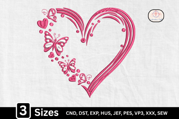Romantic Butterfly Swirl Heart Embroidery Review